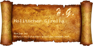 Holitscher Gizella névjegykártya